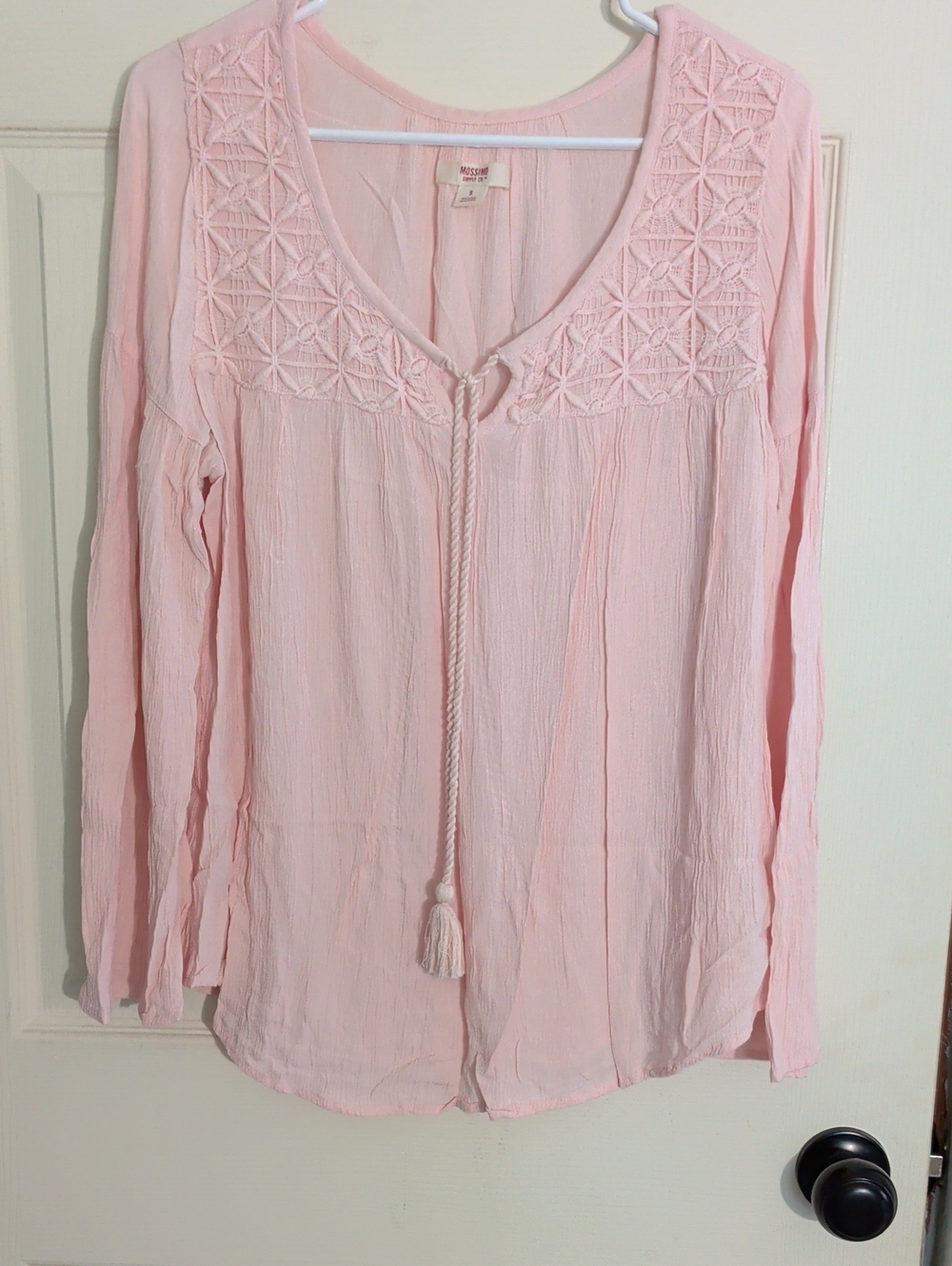 Mossimo Tassel Top S Pink Pre-loved